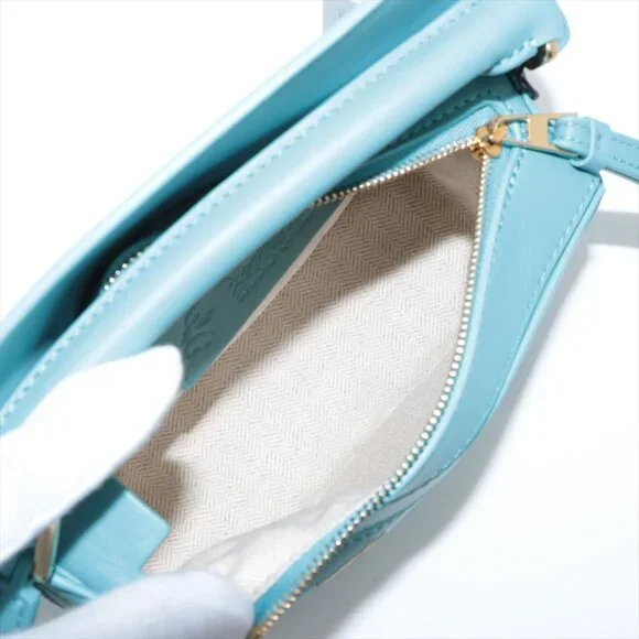 Loewe x Studio Ghibli Mini Puzzle Bag Leather 2 Way Handbag Blue - Picture 8 of 12